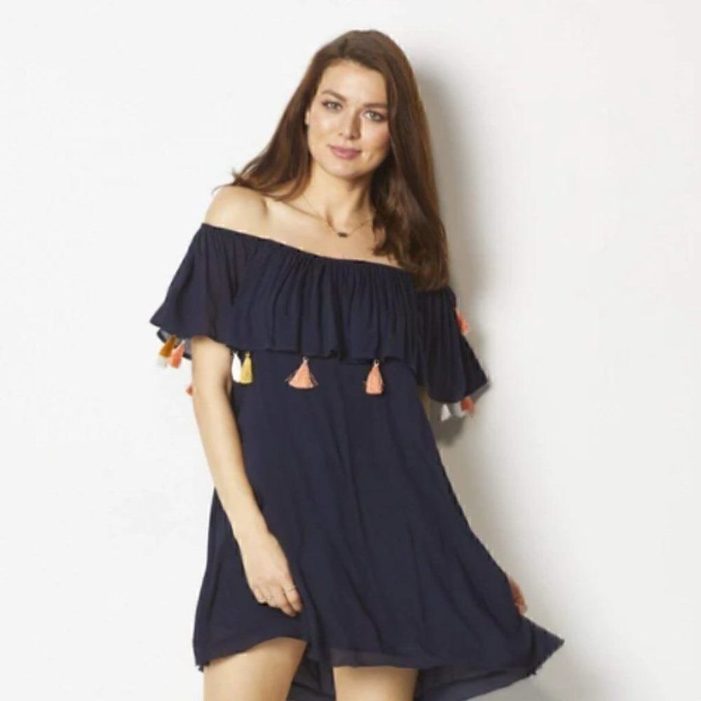 Blush Noir Tassel Dress